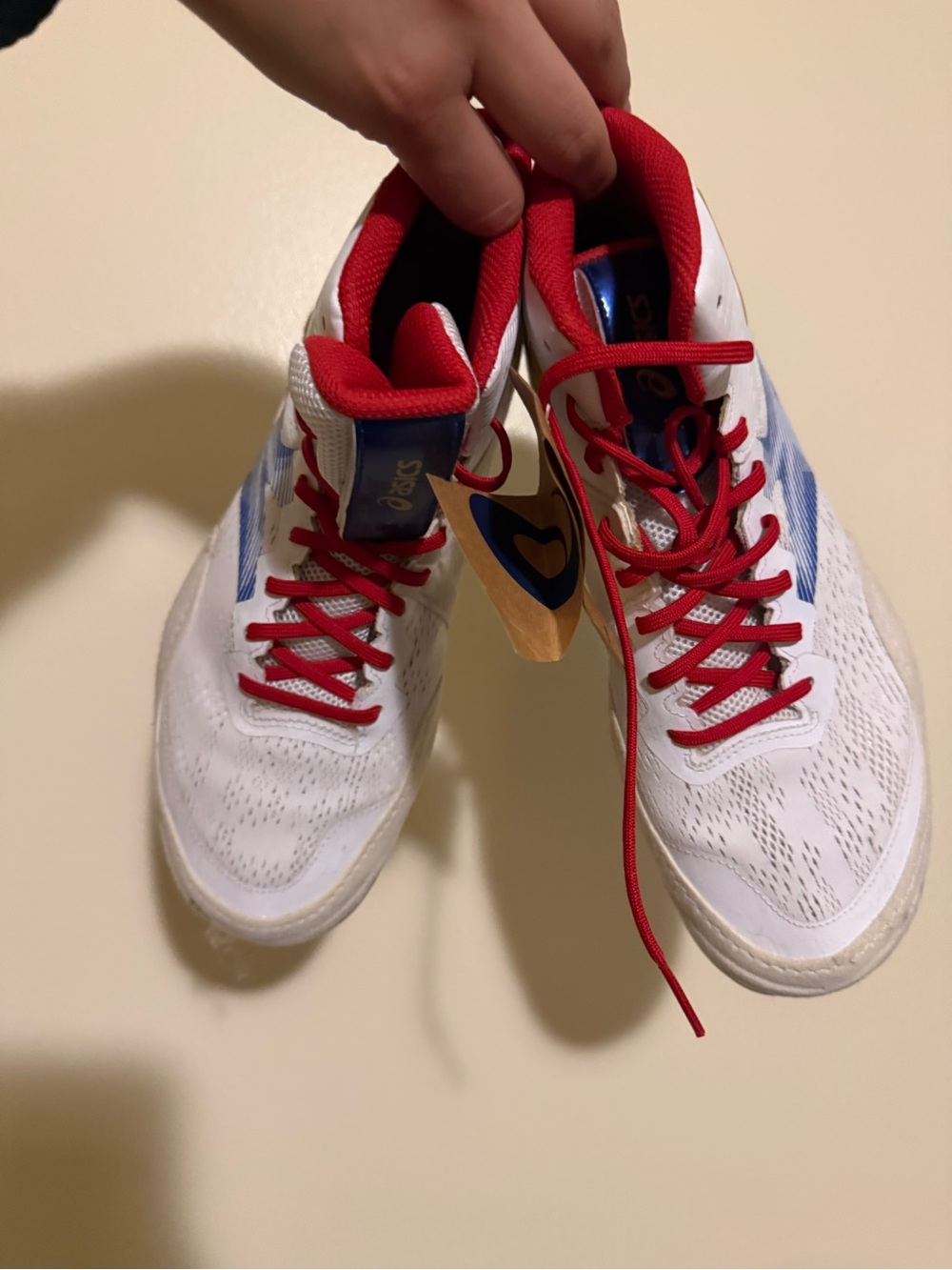 Asics JB Red & White Women's Wrestling Shoes size 9